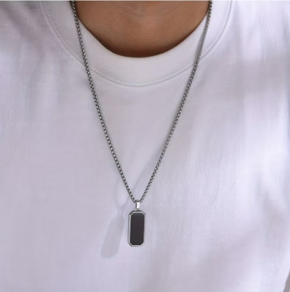 Necklace with Minimalist Modern Pendant Durable Chain